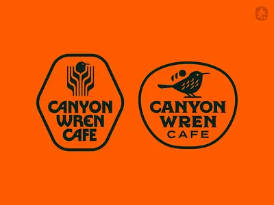 Canyon Wren Cafe logo bakery bird branding bread cafe canyon wren coffee emblem graphic designer icon logo nature small business symbol utah wheat wren
