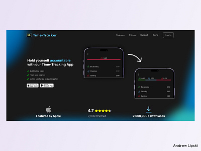 Productivity Website - Hero Section abovethefold conversion coversionrateoptimization desktop userexperiencedesign uxui website