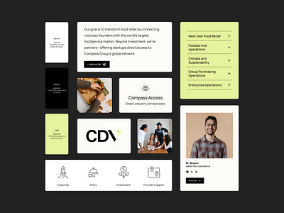 Web design and development for Compass Digital Ventures components ui uidesign ux uxdesign uxui uxuidesign web