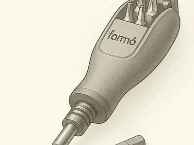 Formo Multi-Bit Screwdriver — Concept Sketch appleinspired conceptdesign design designlanguage handtool illustration industrialdesign minimaldesign ui
