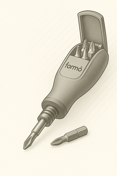 Formo Multi-Bit Screwdriver — Concept Sketch appleinspired conceptdesign design designlanguage handtool illustration industrialdesign minimaldesign ui