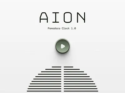 AION — Minimal Pomodoro Clock App ⏱️ branding clean concept design cursor ai dieter rams interaction design logo minimal minimalism motion design pomodoro product design timer ui ui design ux design
