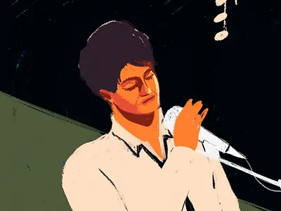 Singer animation art cartoon drawing frame frame by frame illustration intro reel singer stop motion video