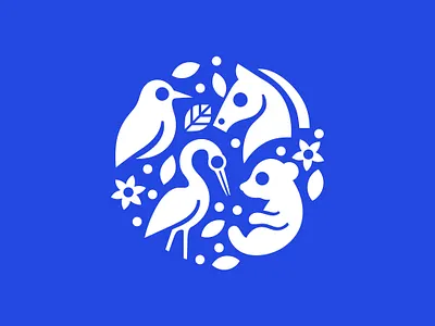 LOGO - ANIMAL bear bird birds branding design flowers graphic design horse icon identity illustration leaf logo marks symbol ui
