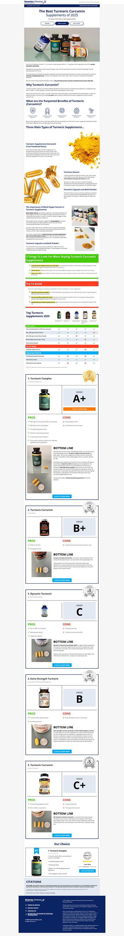 Top 5 Best Turmeric Curcumin - Funnelish design designing funnel funnel funnelbuilder funnelish funnelish template sales page top 5 best turmeric curcumin