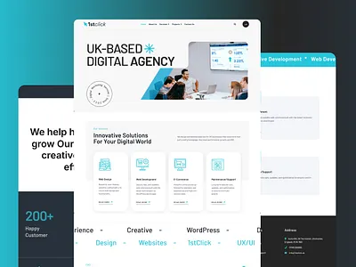 1st Click - Web Design & Development / WordPress brand branding design landing page mockups ux ui web design web development website wordpress