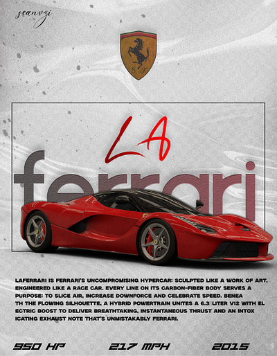 La Ferrari 4k Poster branding graphic design