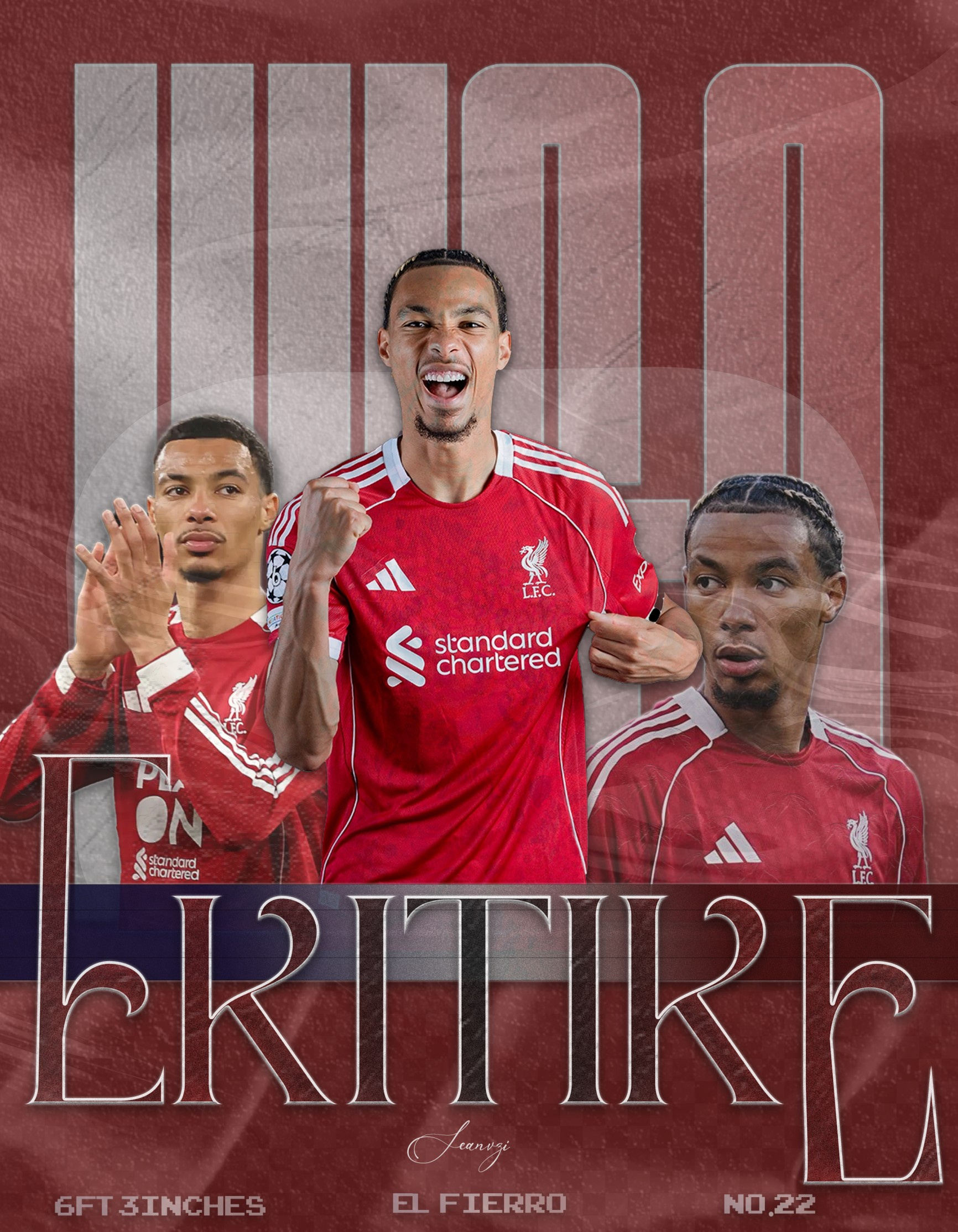 Hugo Ekitike 4k Poster branding graphic design