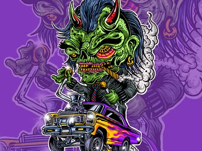 Halloween hor road illustration art artwork branding character design design graphic design handrawing il illustration logo tshirt design