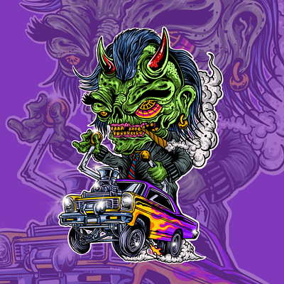 Halloween hor road illustration art artwork branding character design design graphic design handrawing il illustration logo tshirt design