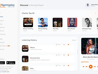 Streaming Platform Web UI/UX | Ngomaplay design music product design streaming tech company uiux