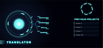 HUD PORTFOLIO ai artificial intelligence css graphic design html javascript linguistics translation visuals