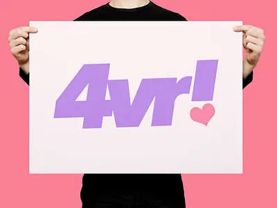 Forever! | Typographical Poster font graphics heart illustration love poster sans serif simple text typography