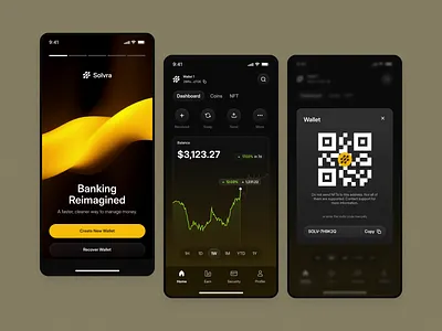 Solvra - Crypto App Design animation business clean crypto crypto app currency design finance financial graphic design investment mobile modern motion graphics technology ui uidesign ux uxdesign