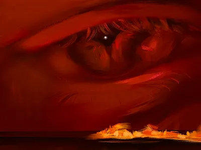 HOW BURNING illustration original painting