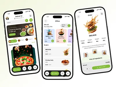 Food Delivery App UI app design app onboarding screen branding case study checkout flow delivery tracking ui discount badge design food food delivery app ui food ordering app ios mobile ui map tracking ui menu and add ons ux order status tracking product design promo banner ui restaurant app design restaurant list cards search and filter ui ui design