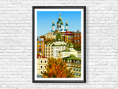 Pixel Art Kyiv 16bit andriivskyidescent church digitalart enviroment game art illustration kyiv pixel art pixelart pixelartkyiv pixelartukraine pixelkyiv pixelpodil pixelukraine podil ukraine ドット絵