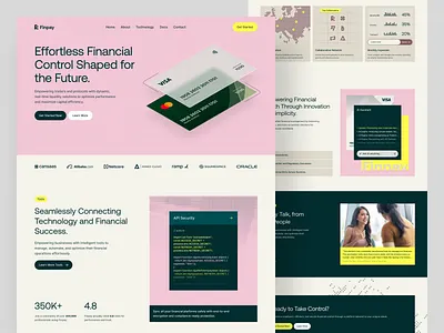 Finpay - Finance SaaS Landing Page bank app banking cansaas clean design finance finance landing page fintech fintech web landing page money saas saas landing page stripe ui ux web design website website design