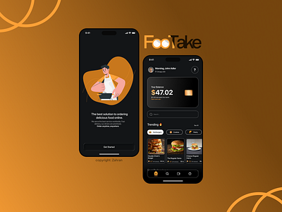UI Design FooTake | User Interface Design app branding design ui