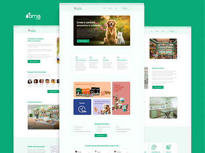 Institutional Pet Shop Website branding design elementor figma institutional website pet shop site ui web design website wordpress