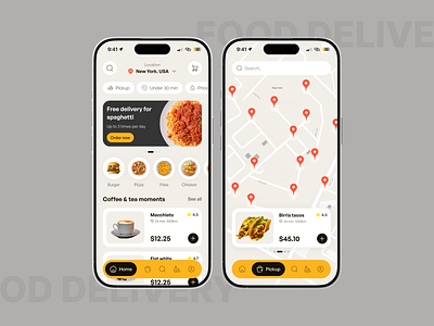 Order Food Mobile App delivery food mobile app minimal mobile mobile app mobile app design mobile ui mobileapp ui ui design ux ui design