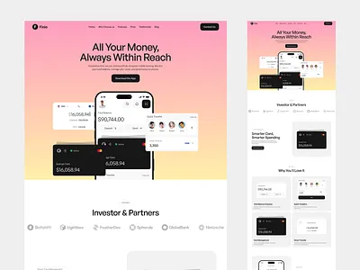 Finance Website Design artxis clean finance landing page finance landing page design finance website finance website design fintech website fintech website design landing page design saas landing page saas landing page design saas website saas website design ui design web design website design