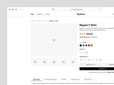 ecommerce product details page design ecommerce design ecommerceapp fashion website product design product details page design product page ui design webapp design website design