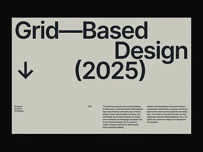 Grid Based Design: Typography Exploration concept ui web design