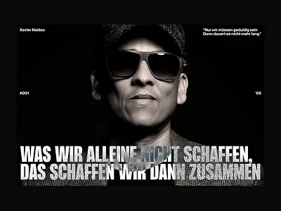 Brutalist Typography in a German Song concept portfolio typography ui web design