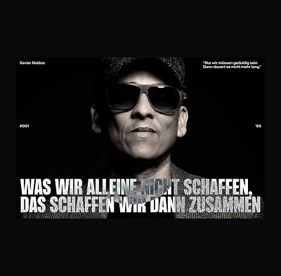 Brutalist Typography in a German Song concept portfolio typography ui web design