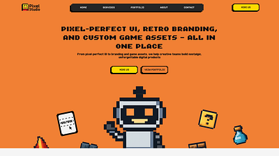 A Pixelated Website Design illustration pixelated pixelatedweb retro retroweb retrowebsite uxdesign web webdesign website