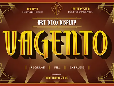 Vagento art deco font branding classic font custom font deco font display font editorial font elegant font font font design font style free font glamour font great gatsby logo font luxury font poster font retro font vintage font wedding font