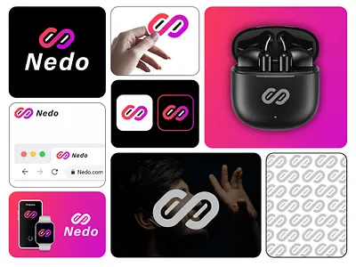 Nedo Modern Audio Tech Logo Design audio brand audio logo branding design digital brand earbuds logo headphone logo headset brand innovation logo minimal design modern logo music brand music life music logo premium logo smart tech sound brand sound wave tech logo tech startup wireless brand