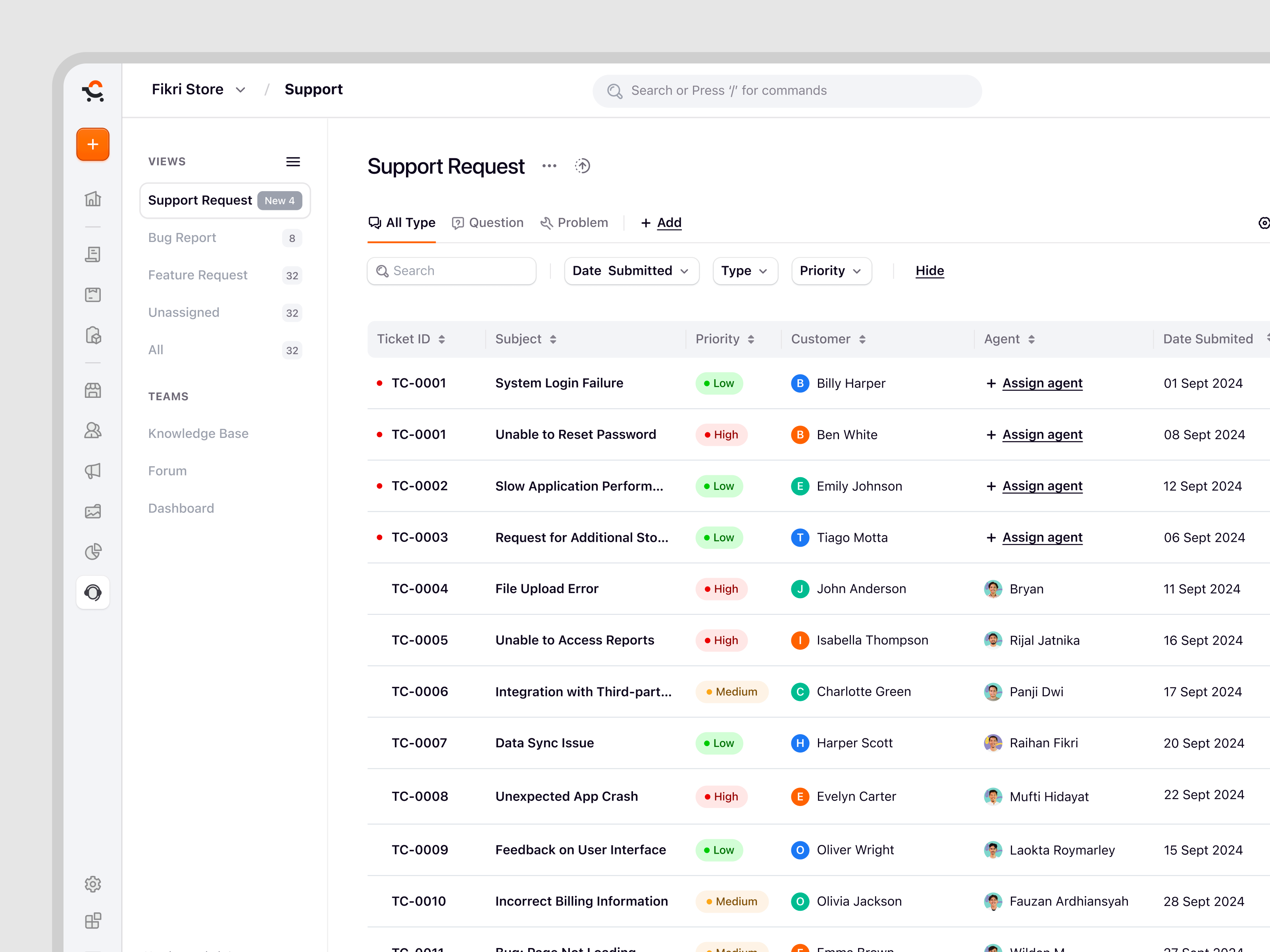 Ecomiq — Customer Support Request Management for SaaS E-Commerce crm customer service customer support dashboard e commerce email marketing marketplace online store order management product design saas saas design ticket management ui ux web app web builder web design web design saas