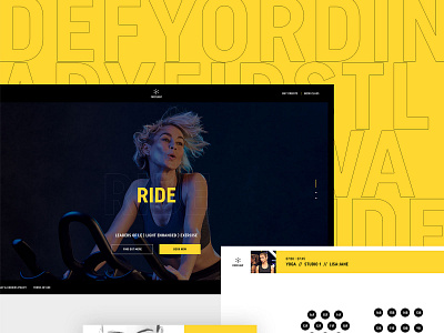 FirstLight bike brand exploration cycle cycling defy design first fitness graphic design healthy light web design website workout yellow