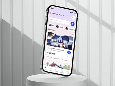 Real Estate Mobile App – Find Your Dream Home with Ease apartment app desgin booking home house ios management mobile mobile app property property app real estate real estate agency real estate agent real estate app real estate ui realestate rent ui ux