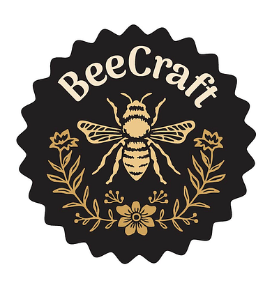 BeeCraft Logo branding design graphic design illustrator logo