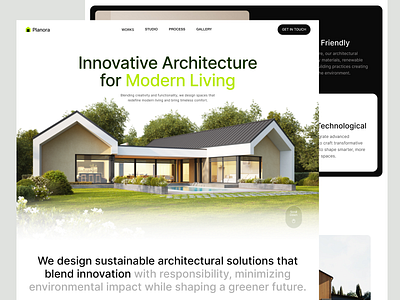 Planora - Landing Page UI Design architectural design architecture clean design company profile design homepage interior design landing page minimalist modern design modern living property landing page saas ui uidesign uiux ux uxdesign web design website