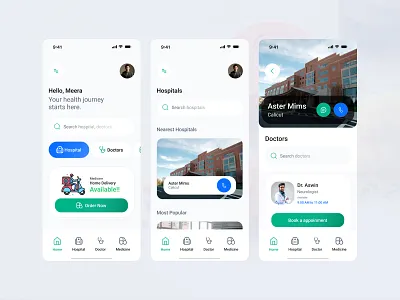 Medical Appointment App bookingapp figma productdesign ui uiux ux
