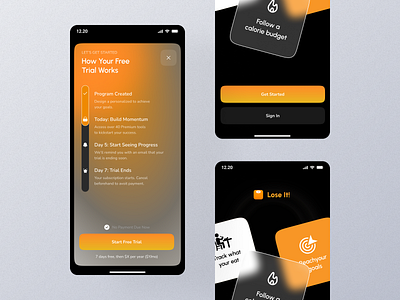 Onboarding & Subscription plan UI app design ios minimal mobile app onboarding plan subscription splashscreen subscribe subscription subscription page subscription screen ui design uiux welcome screen