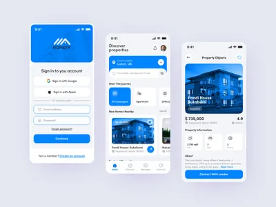 Homefy – Find Your Dream Home Easily! home rent service hotel booking mobile app house finding app ibrahimuix mobile app property buy mobile app property finder mobile app property selling app real estate app real estate website realestateapp renting service mobile app uiux designer