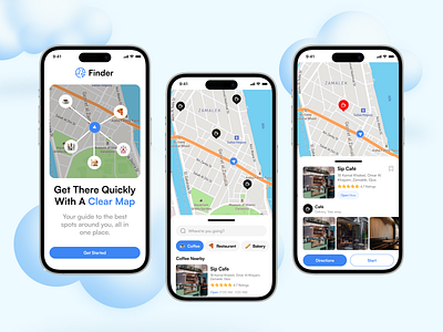 Map Mobile App mobile app ui ui design ui ux user interface