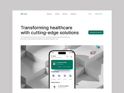 Healthcare Landing Page clean ui creative website figma design healthcare healthcare website medical medical landing page medical website modern website service website ui ui design uiux ux ux design web design website design website ui