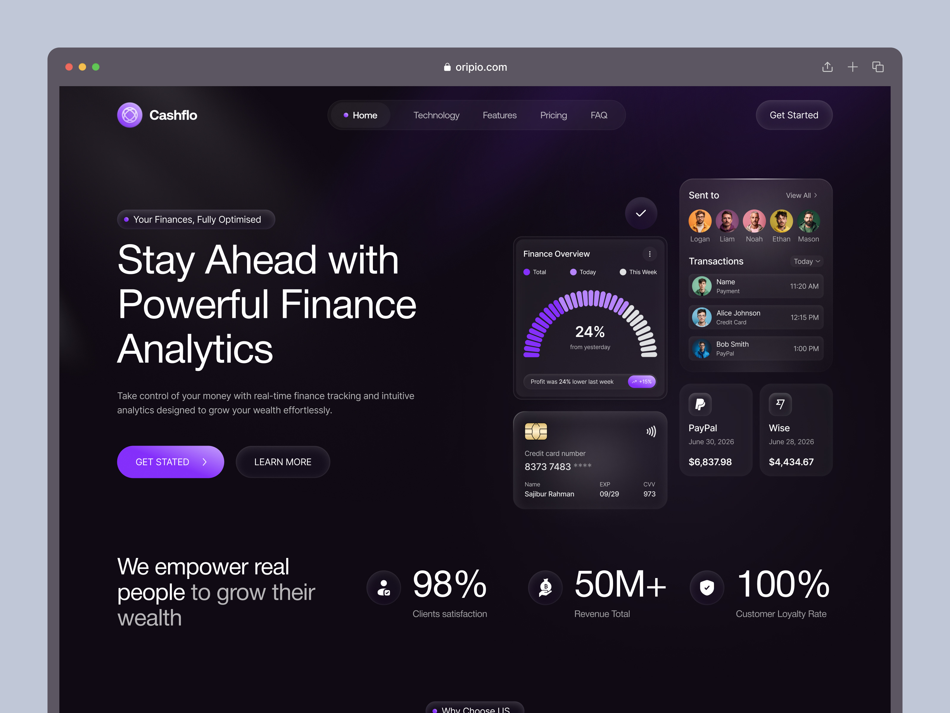 Example of Premium Website UI/UX Design