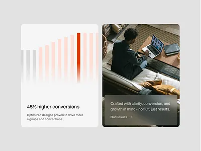 Website Design - Cards card design development framer infographic stats webflow website