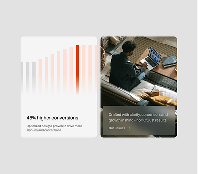 Website Design - Cards card design development framer infographic stats webflow website