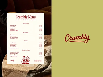 Crumbly brand identity bakery design bakery identity bakery logo brand book branding identity logo modern logo poster poster design visual identity