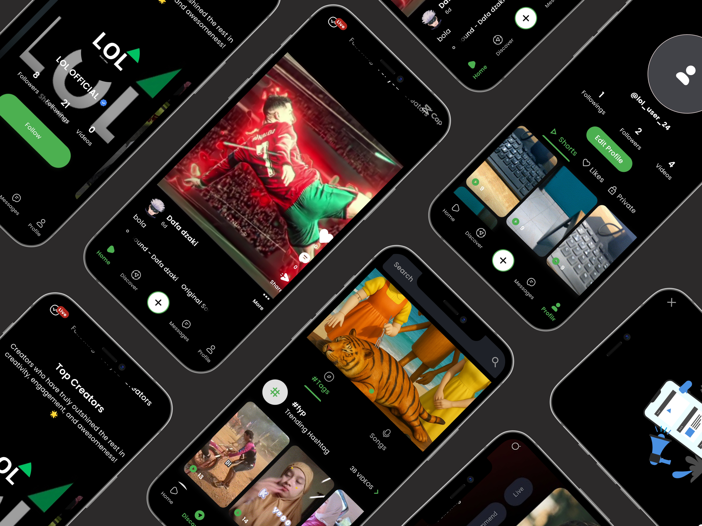 LOL Live Streaming Mobile App Design app design app development company app interface entertainment app live streaming app mobile app design mobile design mobile ui product design social app design social media app streaming app ui design user experience ux design video app