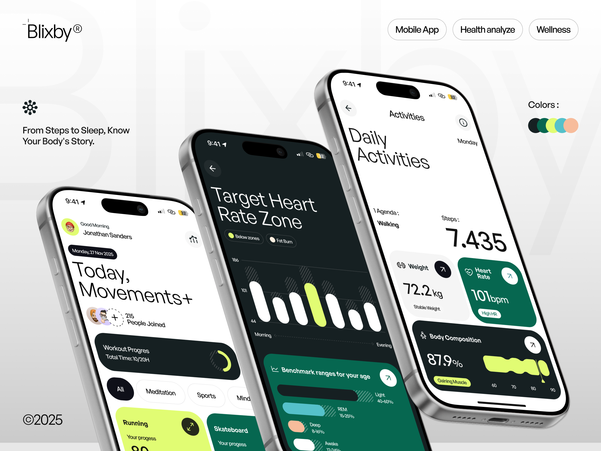 Example of Blixby - Health mobile app