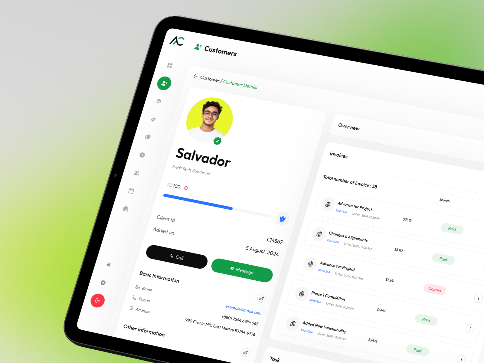 Example of Dashboard UI/UX Design